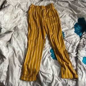 Tan Striped Pants